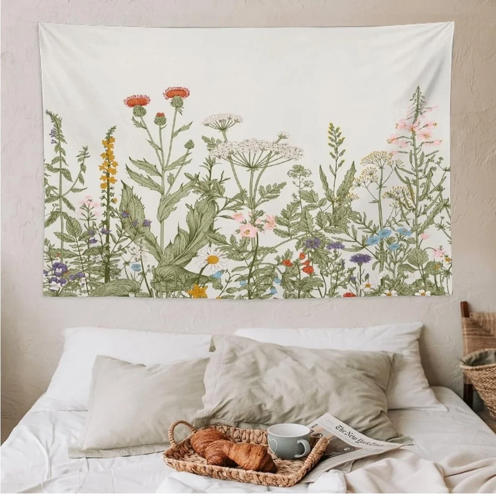 Botanical Garden Floral Wall Tapestry Dorm, Living Room, Bedroom Decor 40
